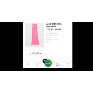 Aerie open back midi tank dress - NWT